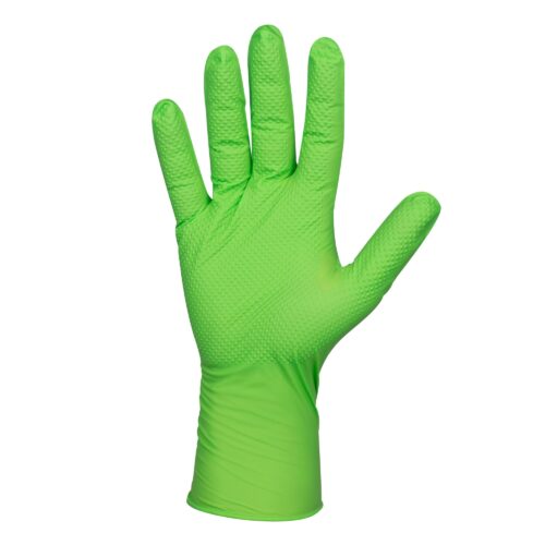 54369 GUANTI MONOUSO PZ 100 IN NITRILE NERO T:M 7,0MIL (100 PZ.) STRUTTURA A DIAMANTE